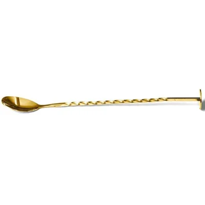 Biradlı Brd-681-Altın Burgulu Bar Kaşık Altın 27 Cm