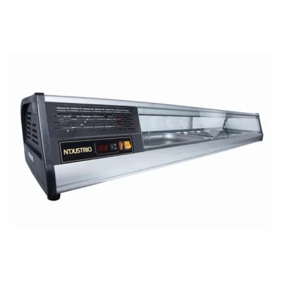 Ndustrio SCR-180 Bombe Camlı Soğutmalı Set Üstü Saladbar GN 1/4 6 Küvetli
