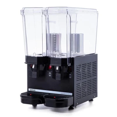 Samixir 20 + 20 L Klasik Twin Fıskiyeli Soğuk İçecek Dispenseri Siyah