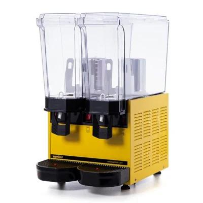Samixir 20 + 20 L Klasik Twin Karıştırıcılı Soğuk İçecek Dispenseri Sarı