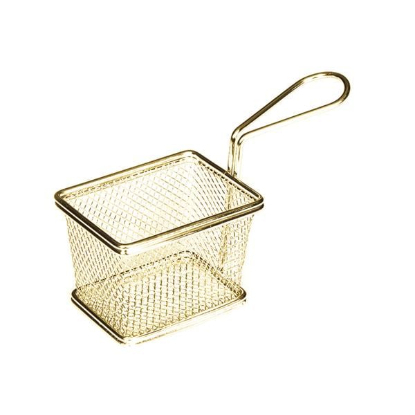 Biradlı Brd-Yq03-A Patates Sunum Kare Altın 10x7,5x7,5 Cm
