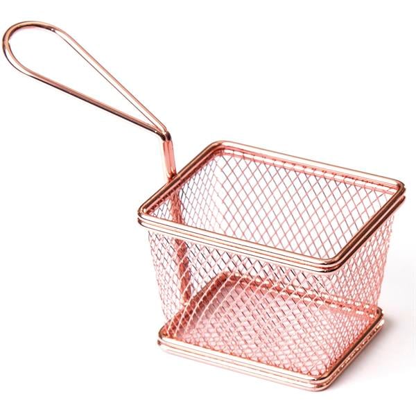 Biradlı Brd-Yq03-B Patates Sunum Kare Bakır 10x7,5x7,5 Cm
