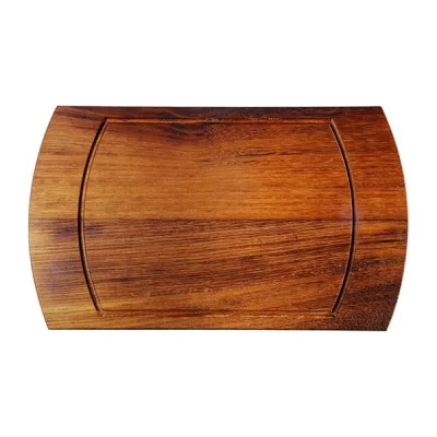 Biradlı Grv-1792 İroko Steak Sunum Tahta 46x27 Cm