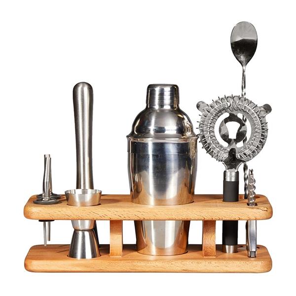 Biradlı Grv-1855 Ahşap Bar Seti Standı