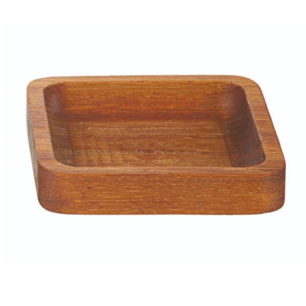 Biradlı Grv-1901-3 Iroko Kare Sosluk-Çerezlik 10x10 Cm