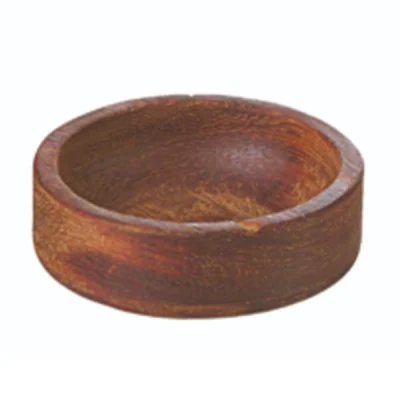 Biradlı Grv-1902-1 Iroko Yuvarlak Sosluk-Çerezlik 6 Cm