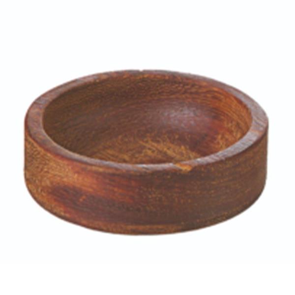Biradlı Grv-1902-1 Iroko Yuvarlak Sosluk-Çerezlik 6 Cm