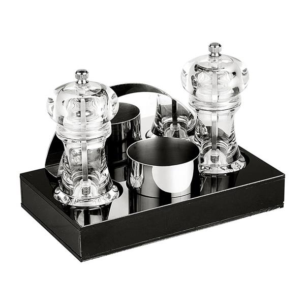 Biradlı Grv-196 4 Lü Akrilik Menaj Set 20x12x3 Cm Şeffaf