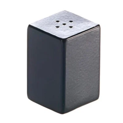 Biradlı Grv-296-Siyah Groovy Kare Bodur Tuzluk Çap 4x4x6 Cm Siyah
