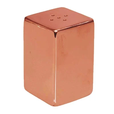 Biradlı Grv-298-Bakır Groovy Kare Bodur Biberlik Çap 4x4x6 Cm