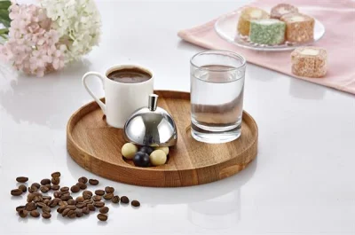 Biradlı Grv-301 Ahşap Standlı Türk Kahve Sr. TakımıYuvarlak 19X2 Cm