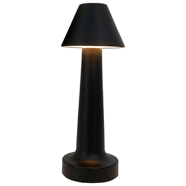 Biradlı Grv-812-Siyah Şarj Edilebilir Masa Lambası 9x22 cm