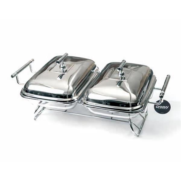 Biradlı Grv-9801 Isıtıcılı Yemek Servis İkili 2X1,6 L 46,5X30,5X18 cm