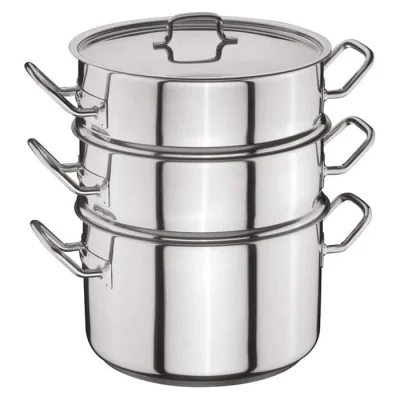 BUHARLI PİŞİRME SETİ ( 1 AD 36*22 TENCERE, 2 AD 36*17 SÜZGEÇ TENCERE)