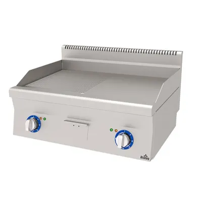 Atalay E AEI-860-ND Elektrikli Pleyt Izgara Yarı Oluklu Yarı Düz Yüzey 80x60x30