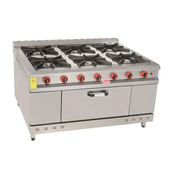 Himaksan KZG-1510 6+1 Fırın Gazlı Kuzine Dg-Ce