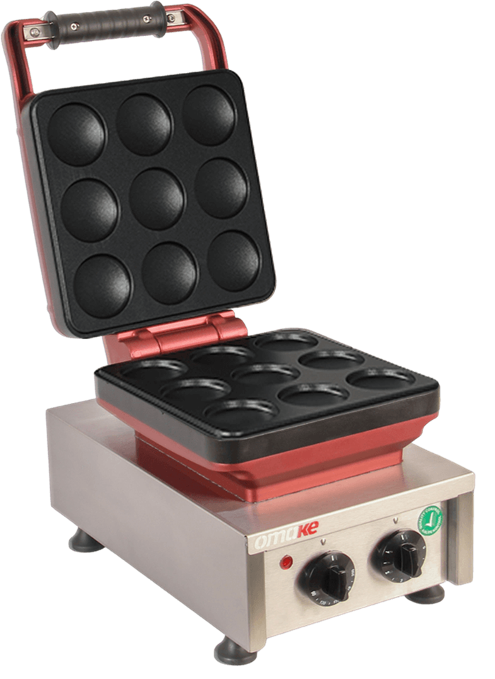 Omake Balls 12 Model Zamanlayıcılı Manuel Waffle Makinesi