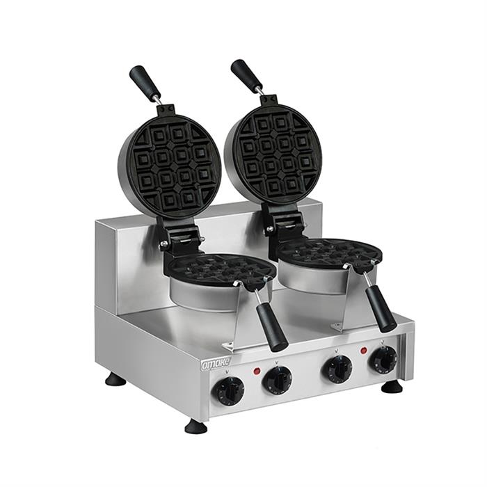 Omake Zamanlayıcılı Special Model Çiftli Yuvarlak Waffle Makinesi