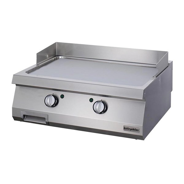 Öztiryakiler 700 Seri Set Üstü Grill Plate Düz Elektrikli 80*70*30-Sert Krom Kaplı