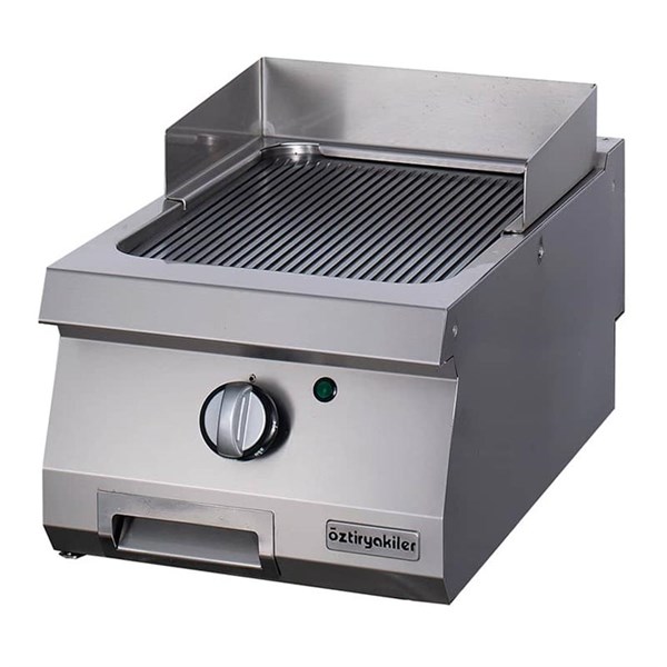 Öztiryakiler 700 Seri Set Üstü Grill Plate Oluklu Elektrikli 40*70*30-Sert Krom Kaplı