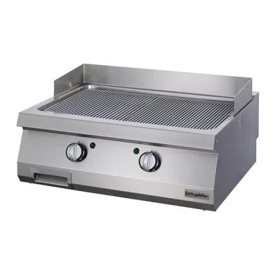 Öztiryakiler 700 Seri Set Üstü Grill Plate Oluklu Elektrikli 80*70*30