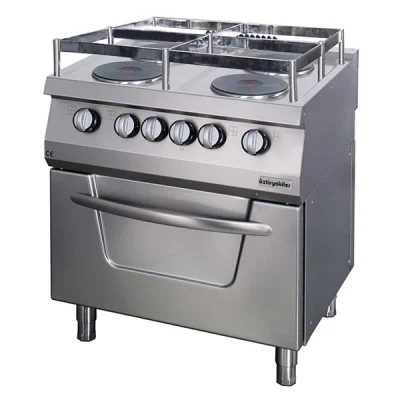 Öztiryakiler 900 Seri Kuzine Fırınlı Elektrikli 4 Kare Plate 80*90*85 Gemi Model