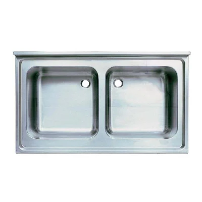 Öztiryakiler Tablalı Evye 120*60 Çift Göz Damlalıksız 50*40*25 Gözlü 1,00 Mm