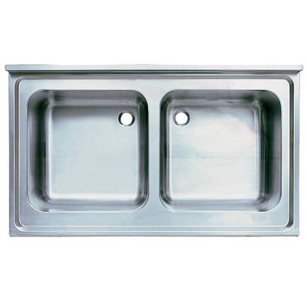 Öztiryakiler Tablalı Evye 140*70 Çift Göz Damlalıksız 50*50*30 Gözlü 1,00Mm