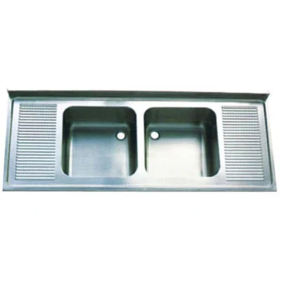 Öztiryakiler Tablalı Evye 180*70 Çift Göz Çift Damlalıklı 50*50*30 Gözlü 1,00 Mm
