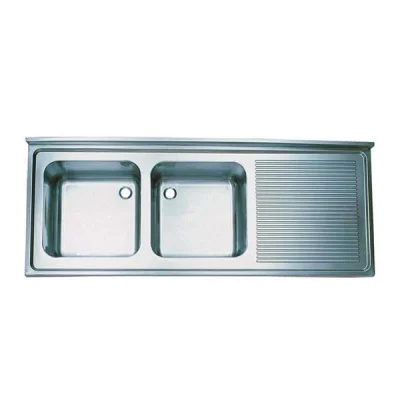 Öztiryakiler Tablalı Evye 200*70 Çift Göz Sağ Damlalıklı 50*50*30 Gözlü 1,00 Mm