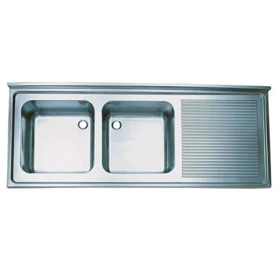 Öztiryakiler Tablalı Evye 210*70 Çift Göz Sağ Damlalıklı 60*50*30 Gözlü 1,00 Mm