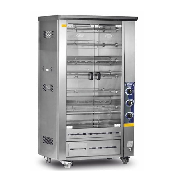 Pimak PI4/M011B Gazlı Çift Vitrinli Lavtaşlı Piliç Makinesi