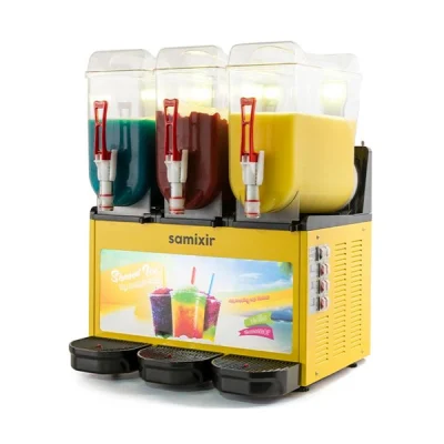 Samixir 12 + 12 + 12 L Slush Triple Allure Buzlu İçecek Dispenseri Sarı