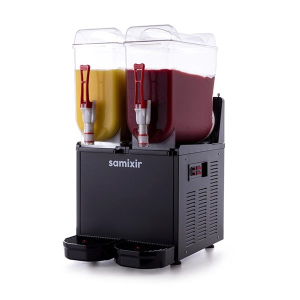 Samixir 12 + 12 L Slush Twin Buzlu İçecek Dispenseri Siyah