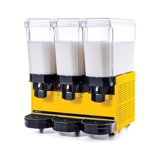 Samixir 20 + 20 + 20 L Klasik Triple Karıştırıcılı Soğuk İçecek Dispenseri Sarı