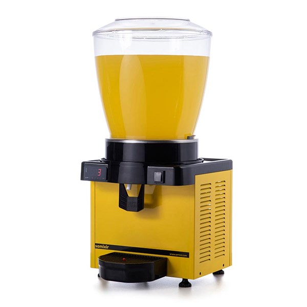 Samixir 22 L Panoramik Karıştırıcılı Soğuk İçecek Dispenseri Dijital Sarı