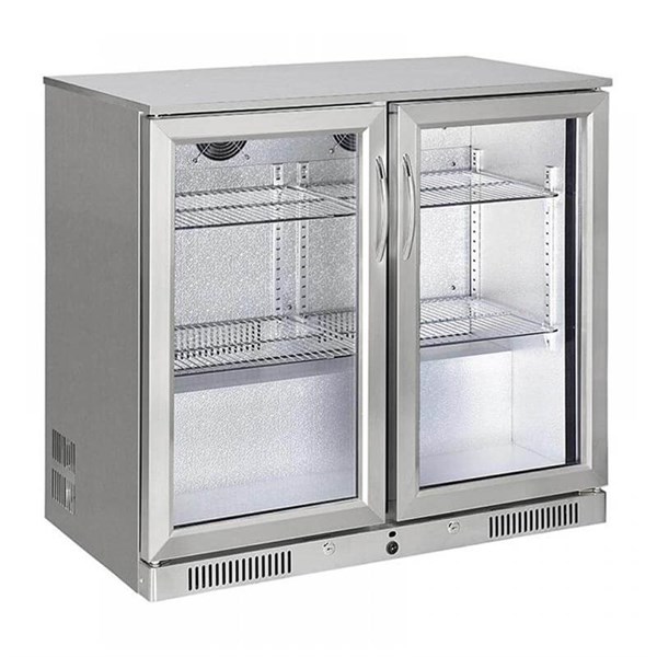 Senox SBC-250 İki Kapılı Bar Altı Şişe Soğutucu (Krom)