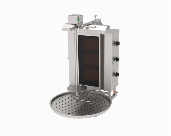 Atalay ADGC-3U Döner Ocağı 3 Gözlü Gazlı Ce Belgeli Üstten Motorlu Camlı Döner Ocağı
