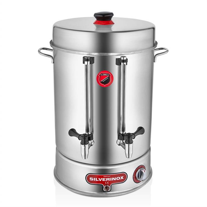 SilverInox 2012 120 Bardak Çevirmeli Metal Musluklu Çay Makinesi 12 lt