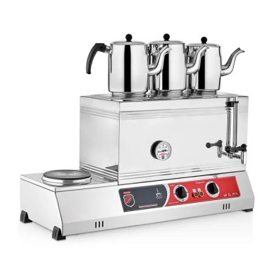 SilverInox 2082 60 Model 3 Demlikli Kaynaklı Elektrikli Çay Ocağı