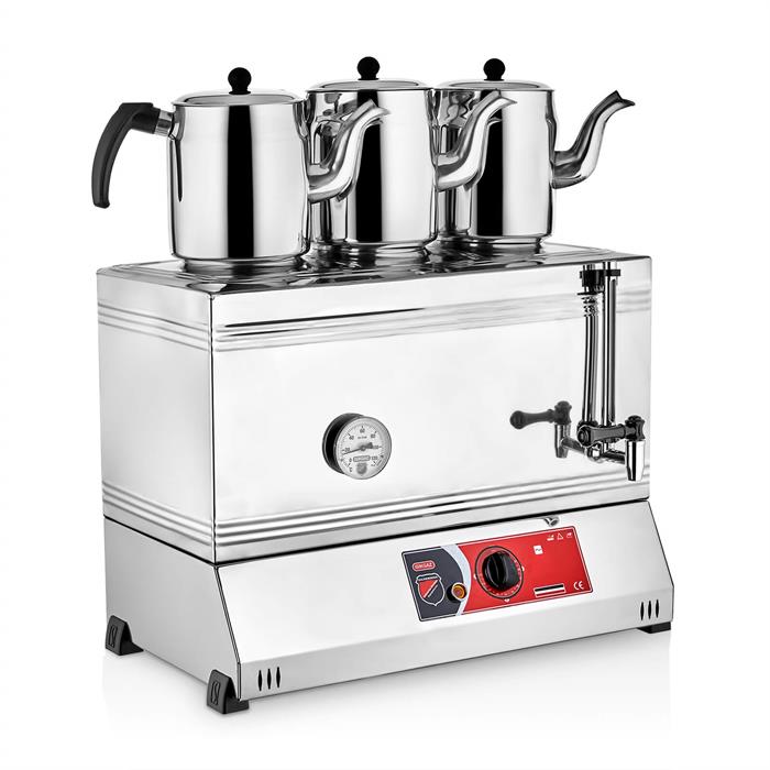 SilverInox 2122 60 Model 3 Demlikli Kaynaklı Elektrikli Çay Ocağı