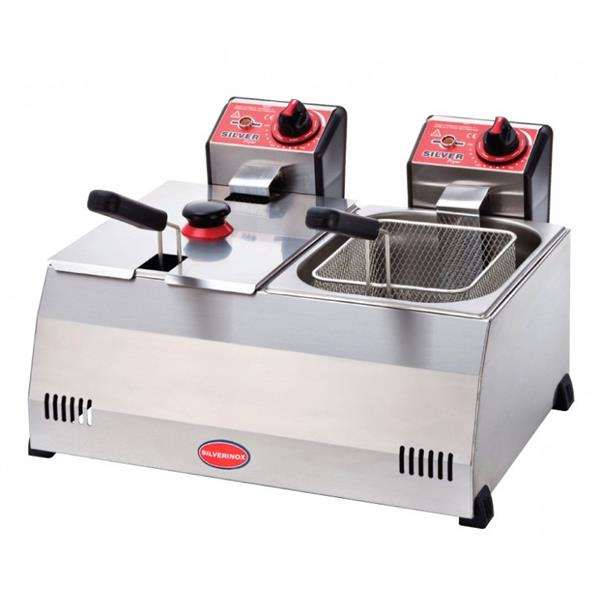 SilverInox 2143 Elektrikli Fritöz 5+5 Lt
