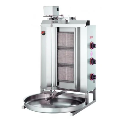 SilverInox 2165-U3 3 Radyanlı Üstten Motorlu Gazlı ve Lpgli Döner Ocağı