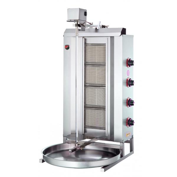 SilverInox 2166-U4 4 Radyanlı Üstten Motorlu Gazlı ve Lpgli Döner Ocağı