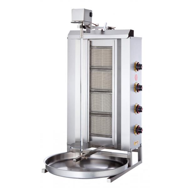 SilverInox 2166-U4L 4 Radyanlı Üstten Motorlu LPG ve Gazlı Döner Ocağı