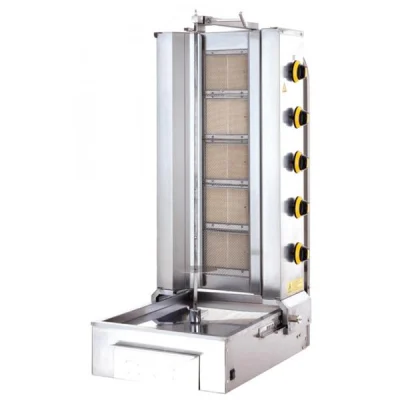 SilverInox 2167-B5 5 Radyanlı Alttan Motorlu LPGli ve Gazlı Döner Ocağı