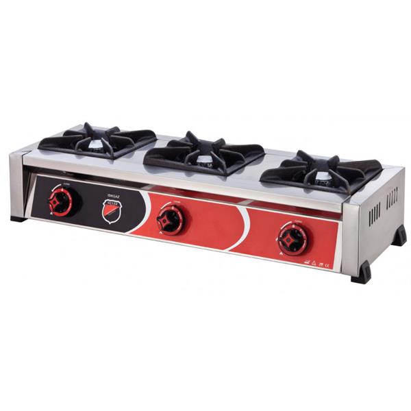 SilverInox 2906 3 Gözlü Doğal Gazlı Set üstü Mini Ocak