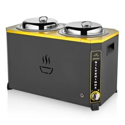 SilverInox C-08 Siyah Jumbo Çorba Kazanı 9+9 lt