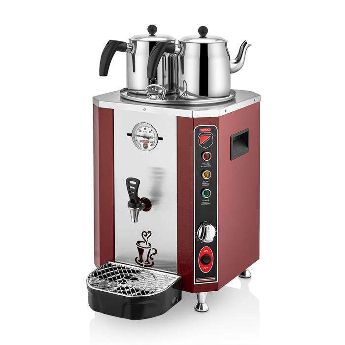 Silverinox EL-02K Elit Çay Makinesi Kırmızı 23 lt