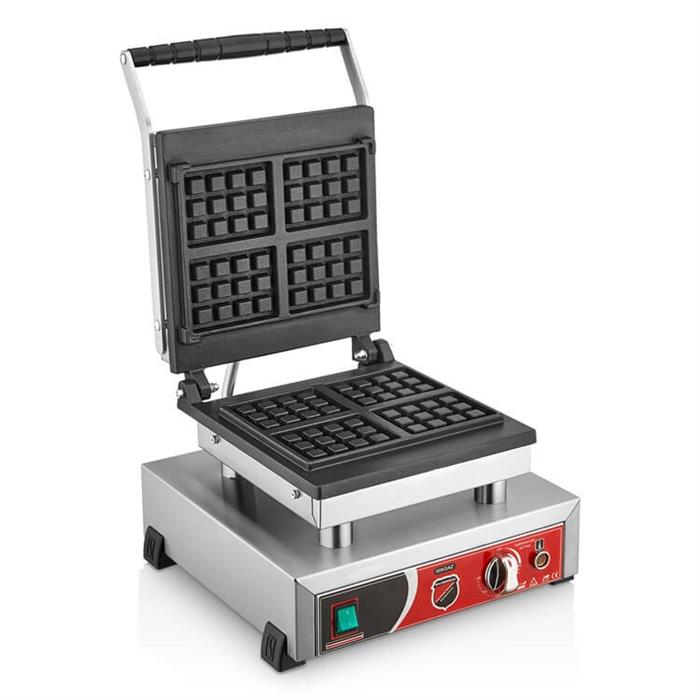 SilverInox WF Dörtlü Kare Waffle Makinesi
